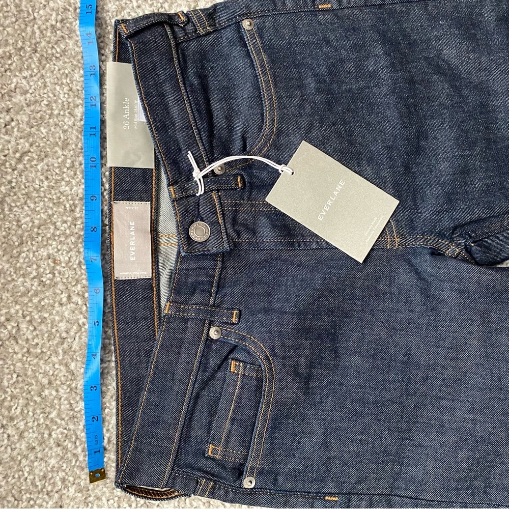 EVERLANE Midrise Dark Wash Skinny Jean - Picture 10 of 15